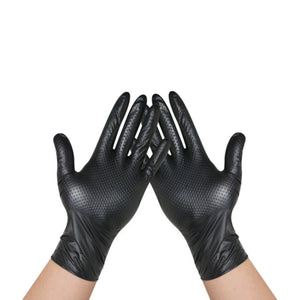 Disposable Black Nitrile Diamond Gloves